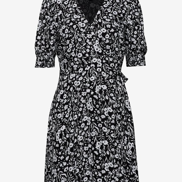 NWT- Banana Republic Short Floral Slit Wrap Dress - Picture 3 of 9